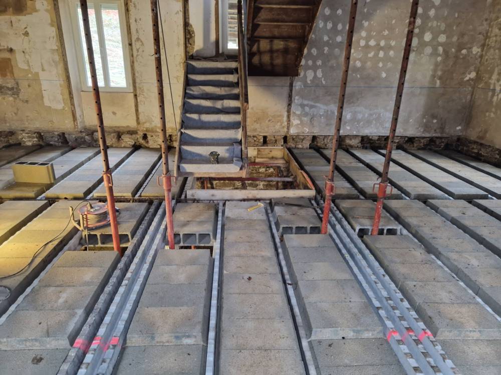 REMPLACEMENT PLANCHER BOIS PAR PLANCHER BETON