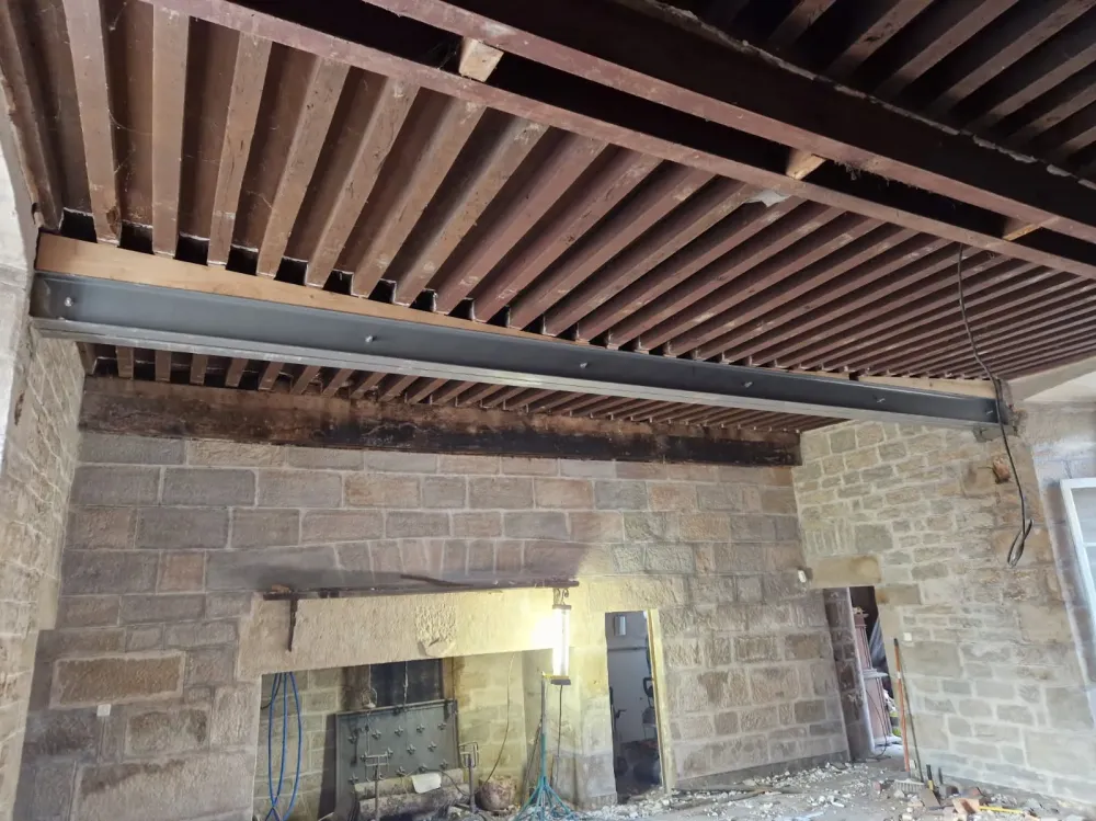 Mise en place IPN et remplacement poutre bois